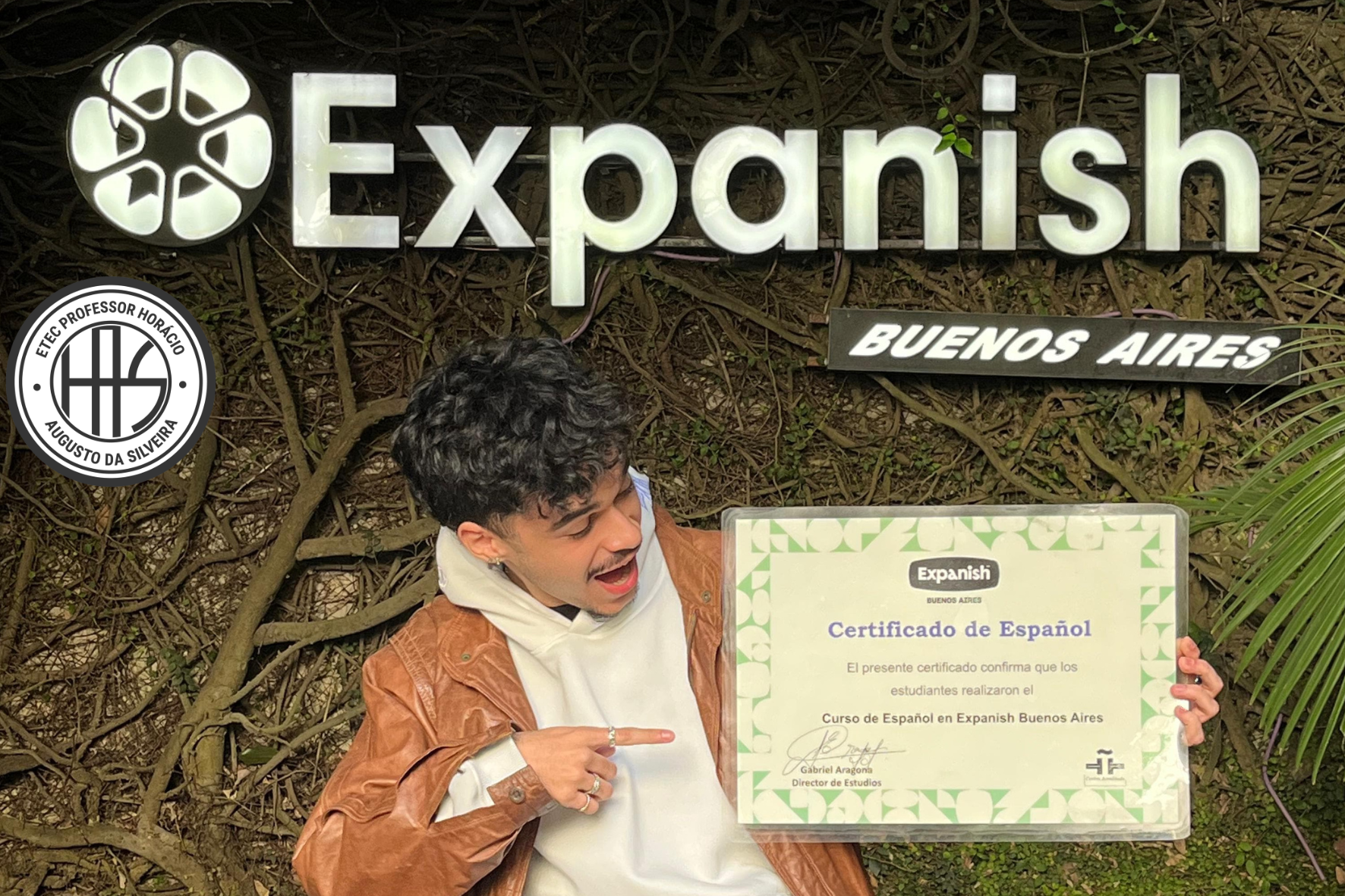 Aluno da ETEC Horácio na Argentina pelo intercâmbio do Centro Paula Souza