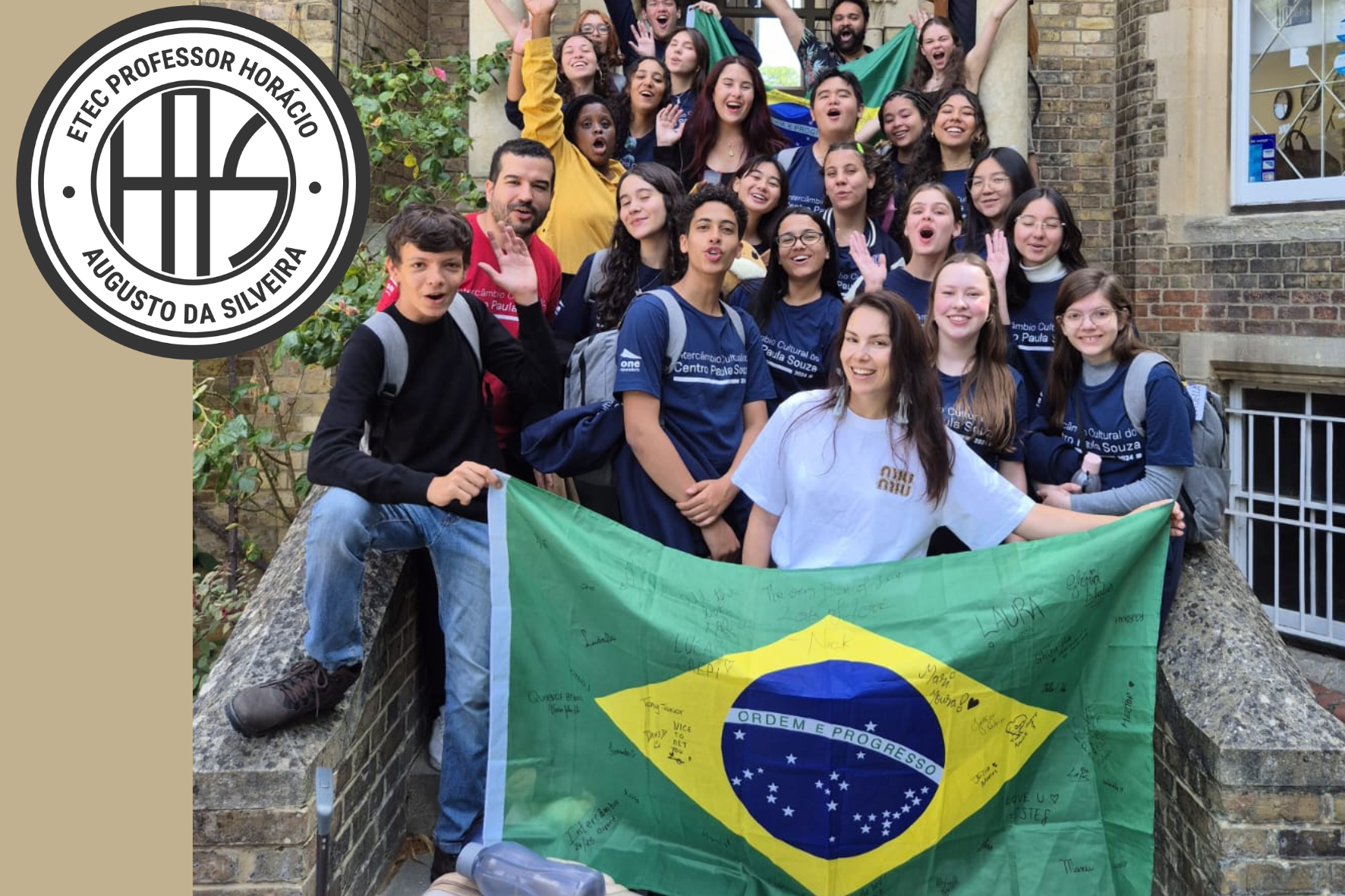 Aluna da ETEC Horácio na Inglaterra pelo intercâmbio do Centro Paula Souza